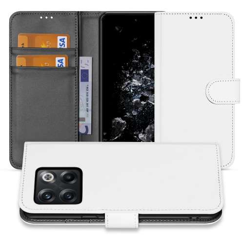 Book Case Hoesje voor de OnePlus 10T Wit met Pasjeshouder