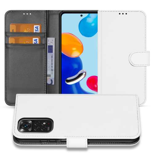 Hoesje Xiaomi Redmi Note 11-11S Bookcase Wit met Pasjeshouder