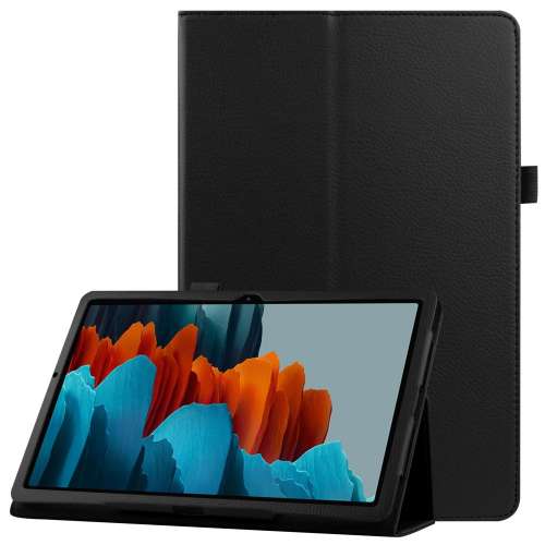 Book Cover Galaxy Tab S6 Hoes Zwart met Standaard