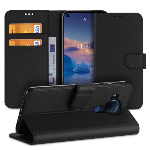 Book Cover Nokia 5.4 Zwart met Pasjeshouder