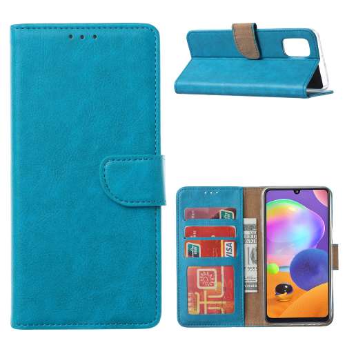 Flip Cover Galaxy M51 Turquoise met Pasjeshouder