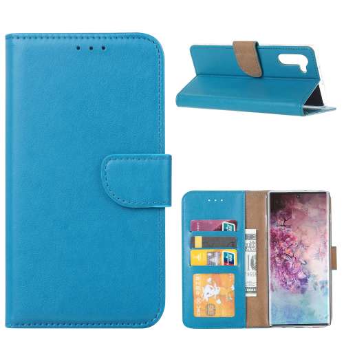 Samsung Galaxy Note 10 Hoesje Turquoise met Pasjeshouder