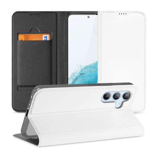 Stand Case Hoesje voor de Samsung Galaxy A54 5G Wit met Pashouder