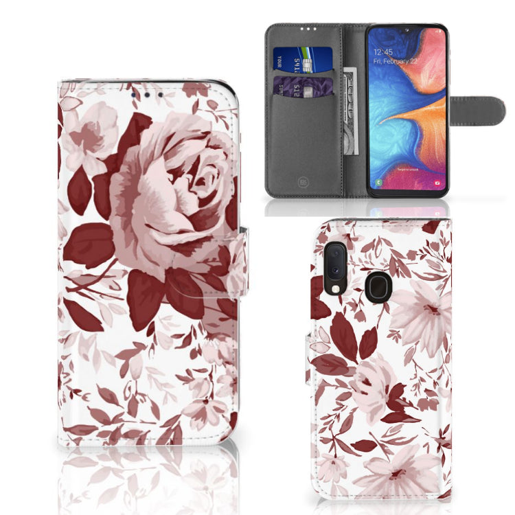 Hoesje Samsung Galaxy A20e Watercolor Flowers