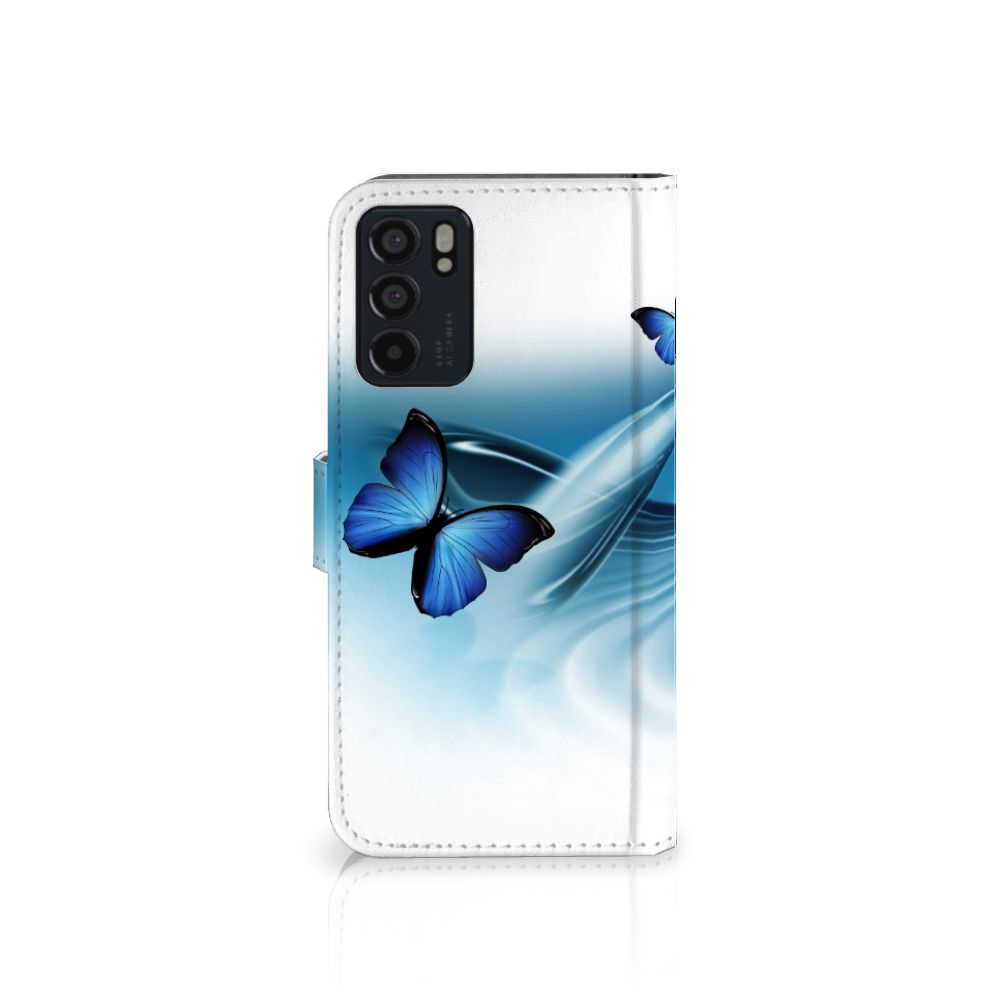 OPPO Reno6 5G Telefoonhoesje met Pasjes Vlinders