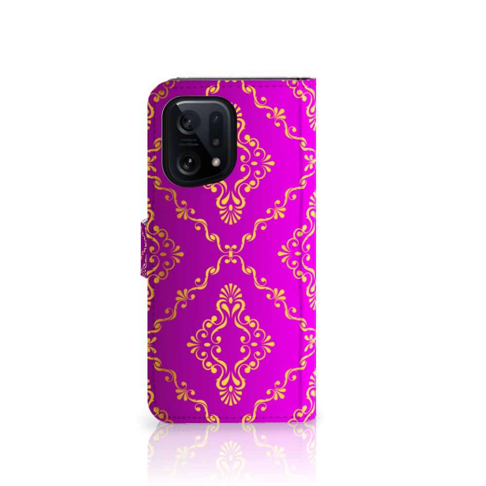 Wallet Case OPPO Find X5 Barok Roze