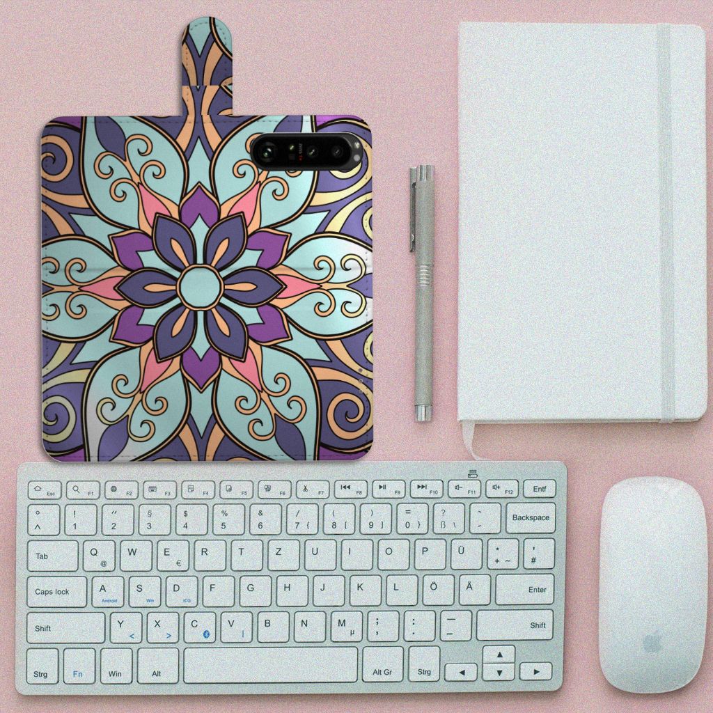 Sony Xperia 1 III Hoesje Purple Flower