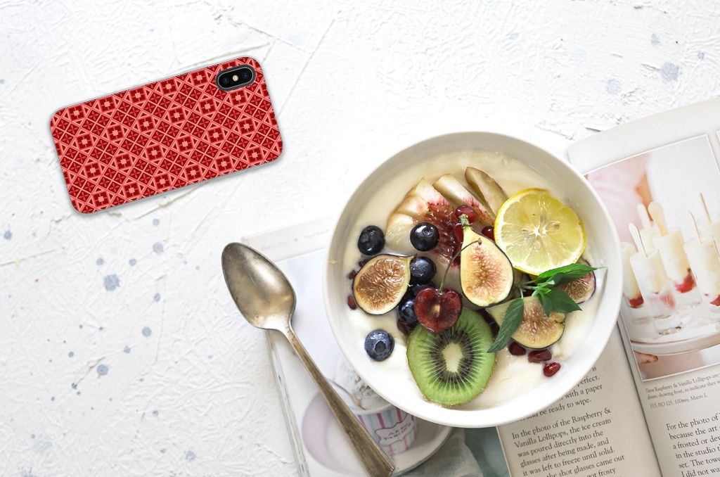 Apple iPhone X | Xs TPU bumper Batik Rood
