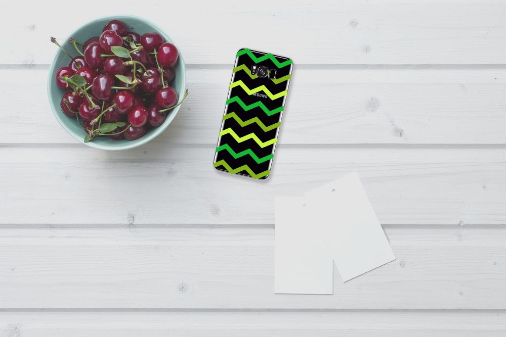 Samsung Galaxy S8 Plus TPU bumper Zigzag Groen