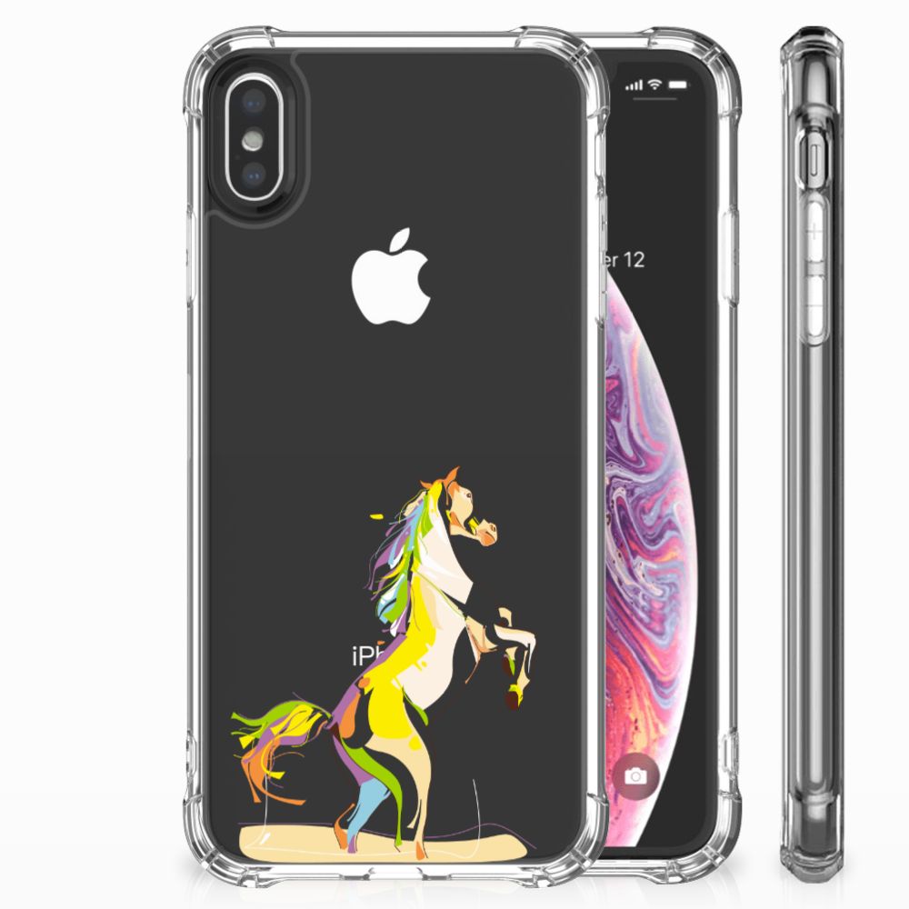 Apple iPhone X | Xs Stevig Bumper Hoesje Horse Color