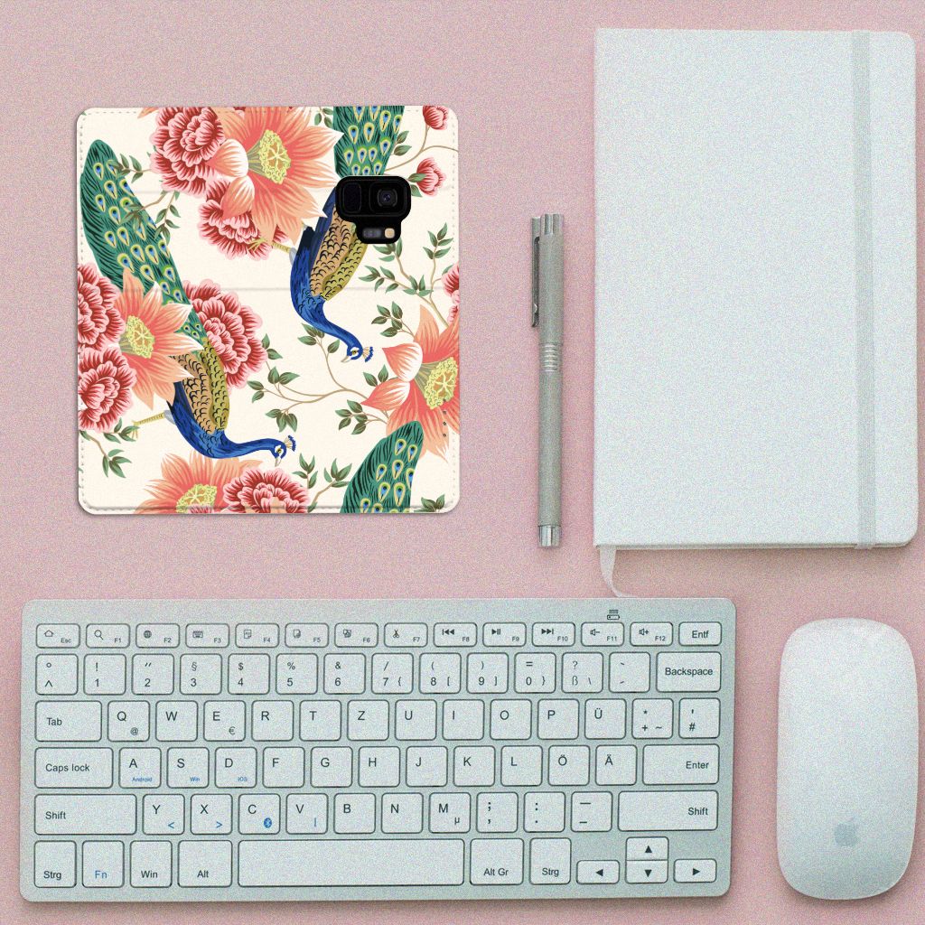 Hoesje maken voor Samsung Galaxy S9 Pink Peacock - B2C Telecom