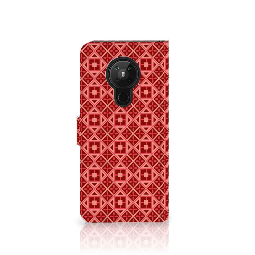 Nokia 5.3 Telefoon Hoesje Batik Rood