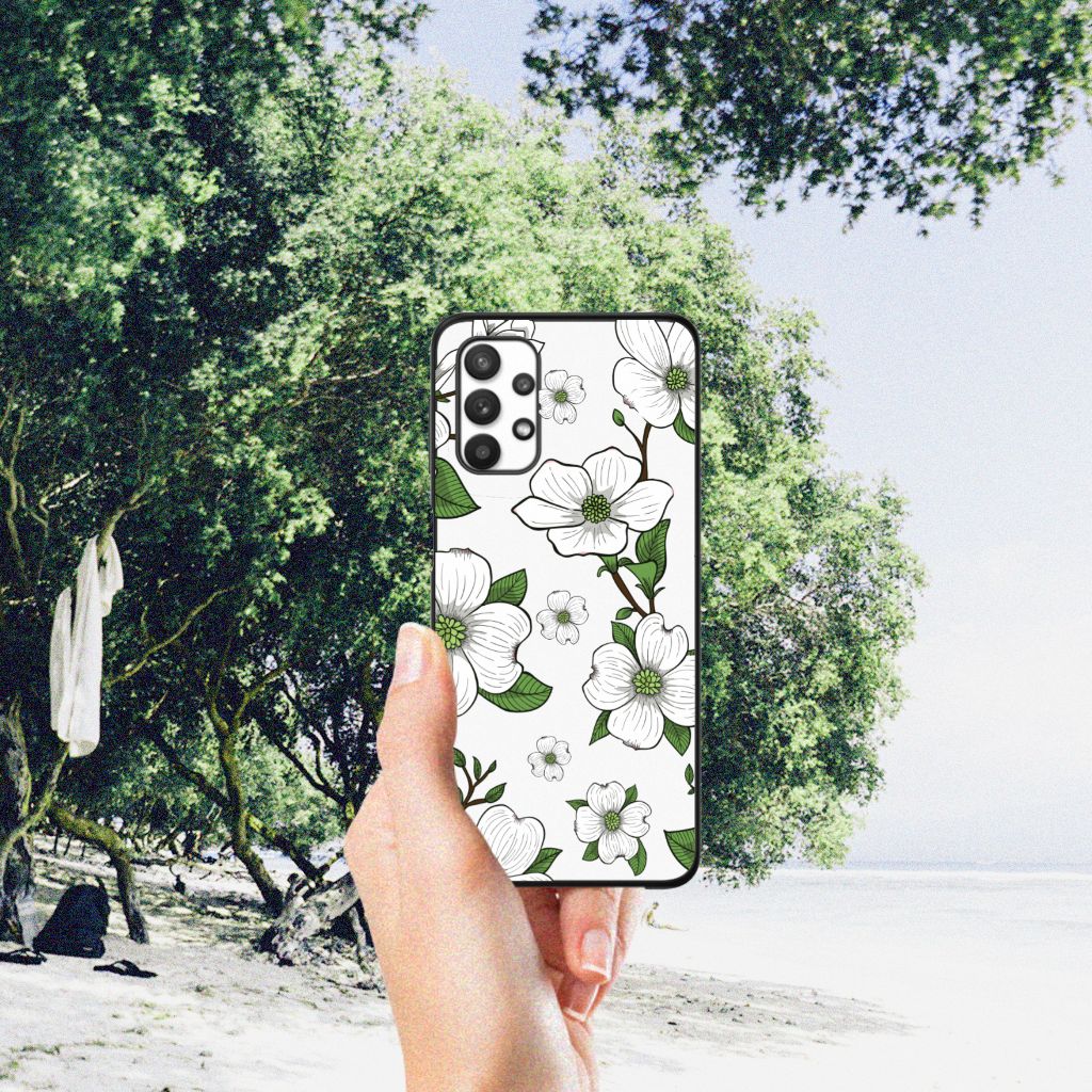 Samsung Galaxy A32 5G Bloemen Hoesje Dogwood Flowers B2C Telecom