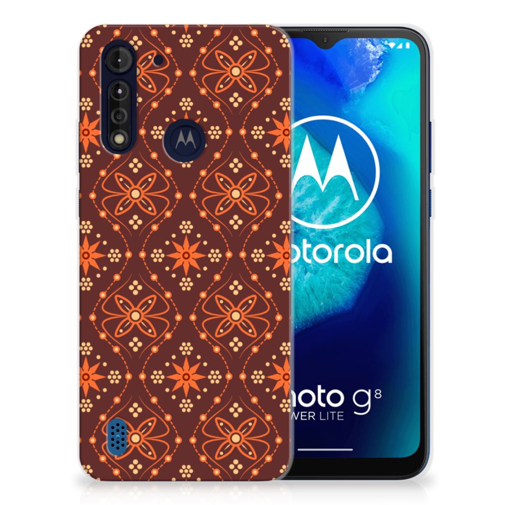 Motorola Moto G8 Power Lite TPU bumper Batik Brown B2C Telecom