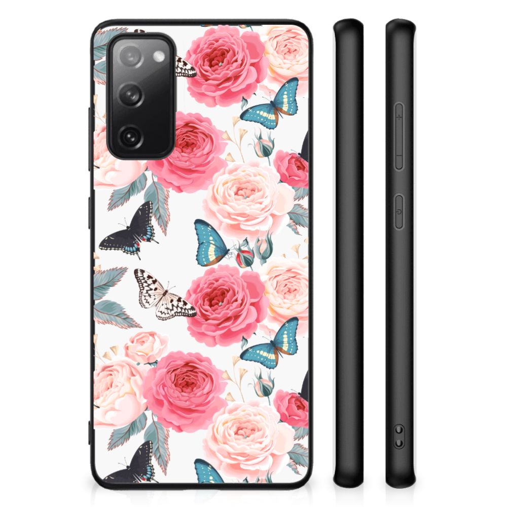 Samsung Galaxy S20 FE Bloemen Hoesje Butterfly Roses B2C Telecom