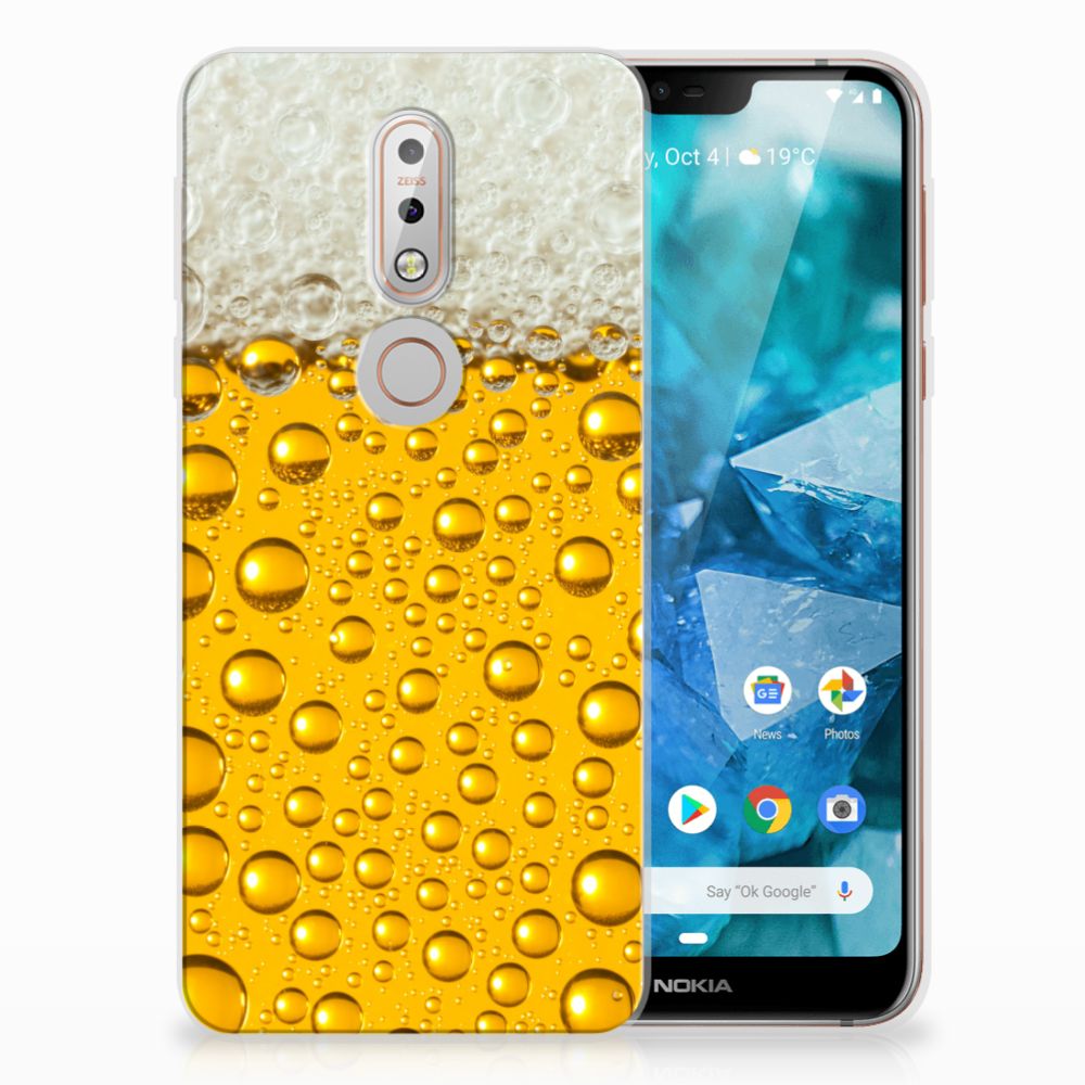 Nokia 7.1 Siliconen Case Bier