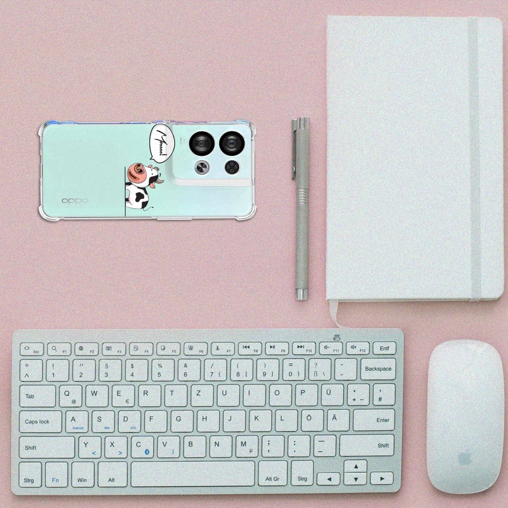OPPO Reno8 Stevig Bumper Hoesje Cow B2C Telecom