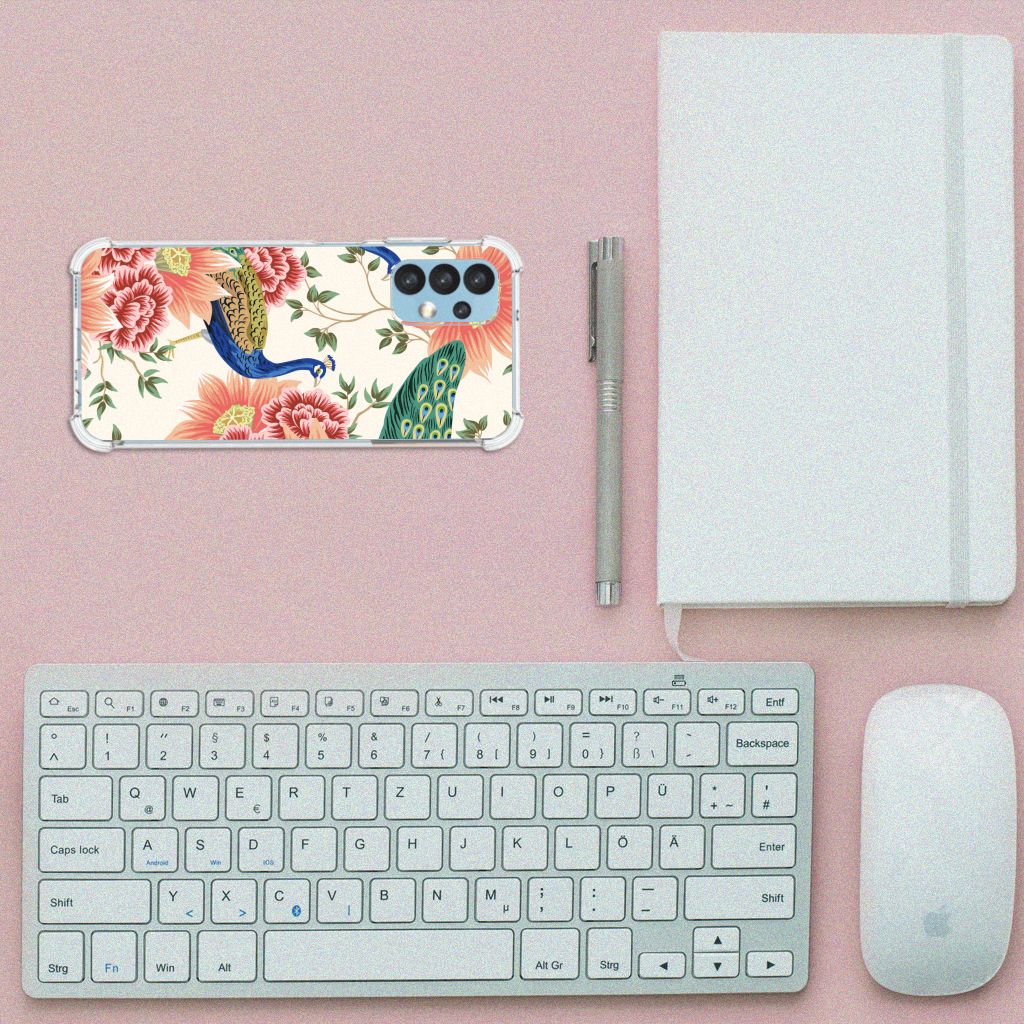 Case Anti-shock voor Samsung Galaxy A13 (4G) Pink Peacock B2C Telecom