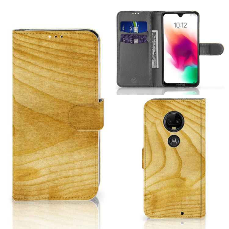 Motorola Moto G7 | G7 Plus Book Style Case Licht Hout