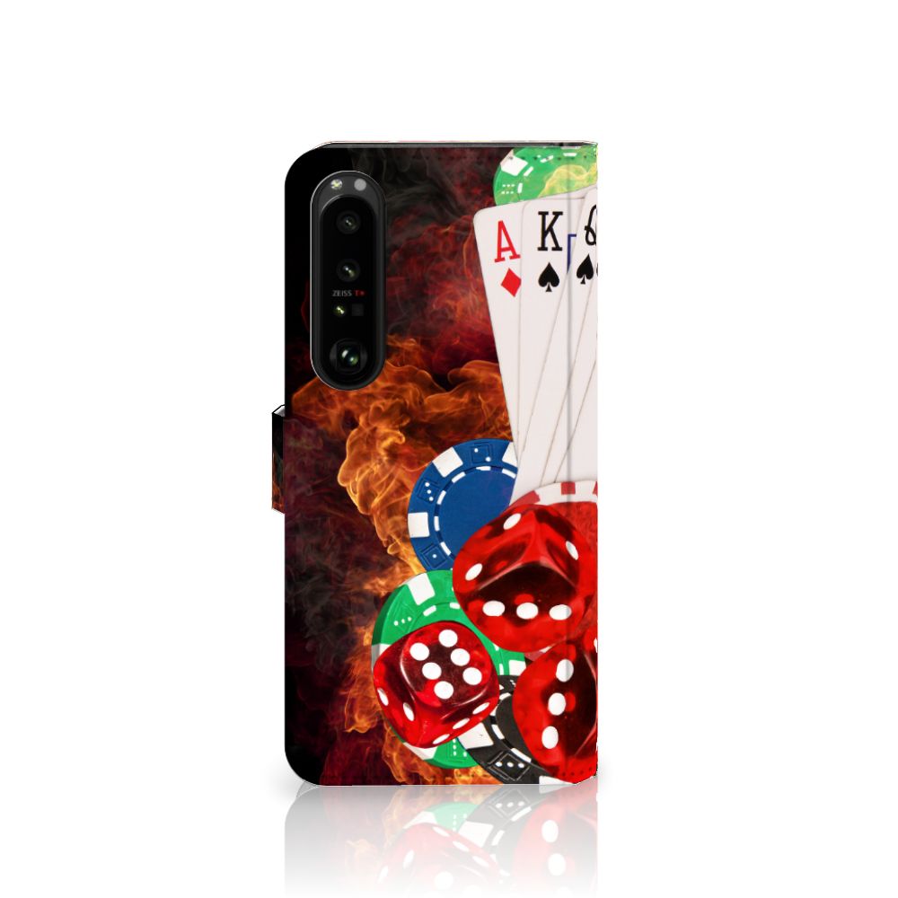 Sony Xperia 1 IV Wallet Case met Pasjes Casino