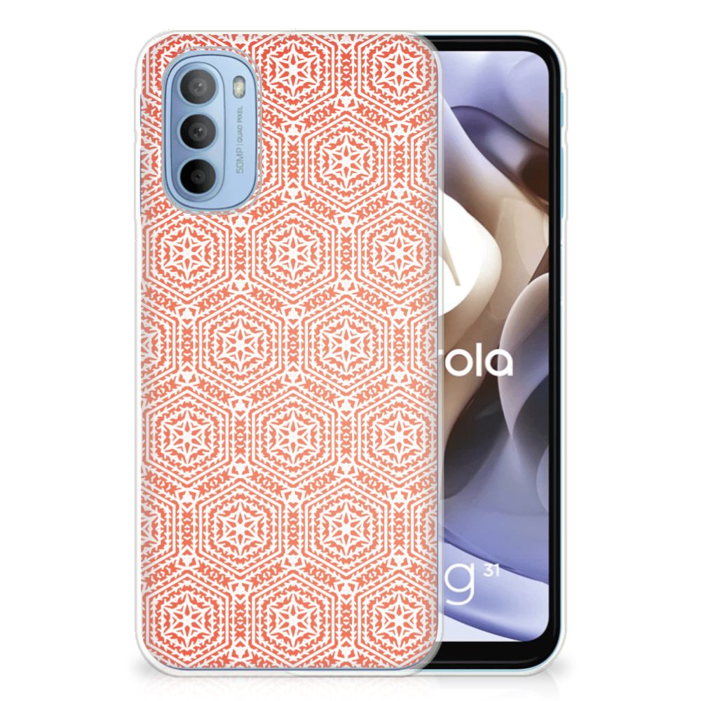 Motorola Moto G31 | G41 TPU bumper Pattern Orange B2C Telecom