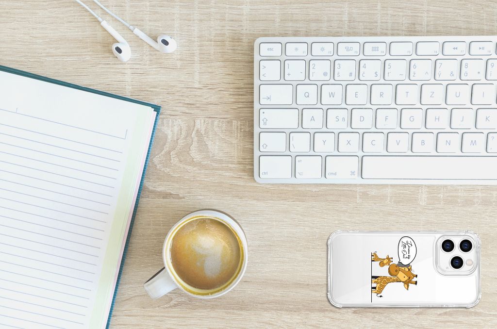 iPhone 14 Pro Stevig Bumper Hoesje Giraffe B2C Telecom