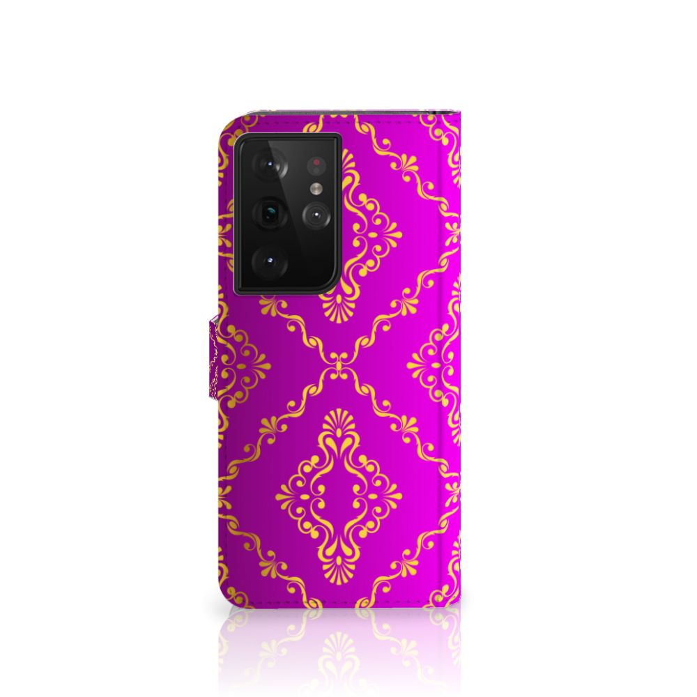 Wallet Case Samsung Galaxy S21 Ultra Barok Roze