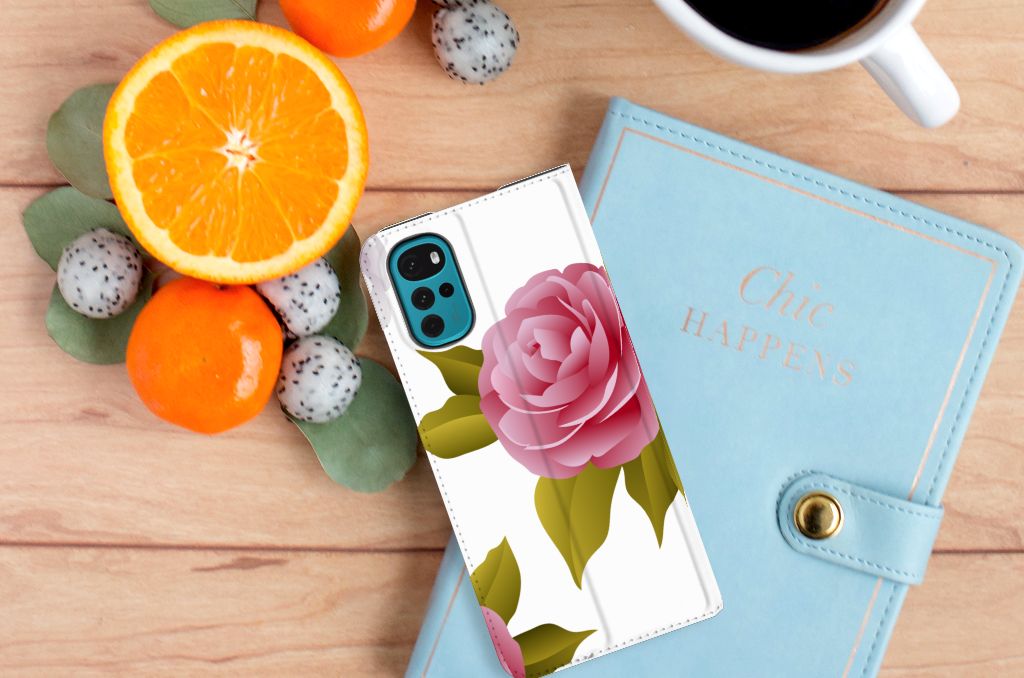 Motorola Moto G22 Smart Cover Roses - B2C Telecom