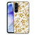 Samsung Galaxy A55 Bloemen Hoesje Gouden Bloemen