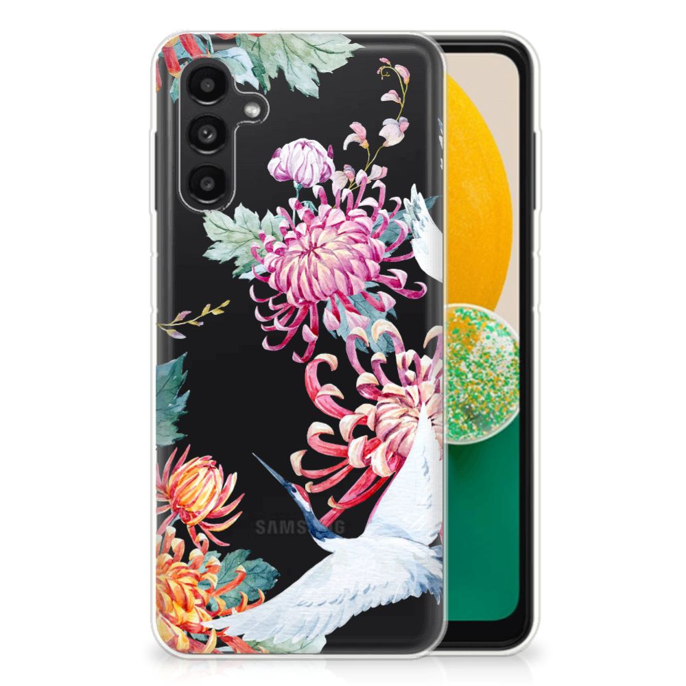 Samsung Galaxy A13 | A04s TPU Hoesje Bird Flowers