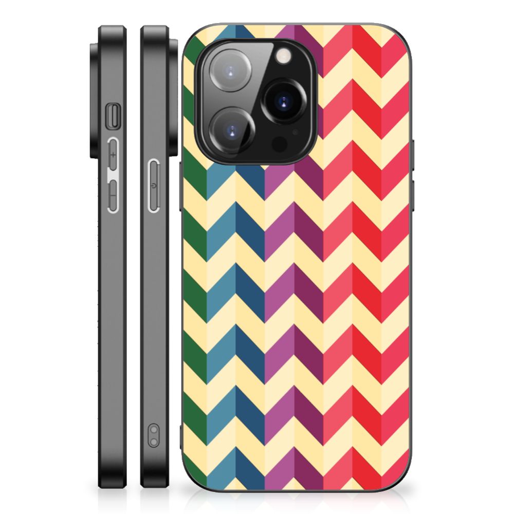 iPhone 14 Pro Back Case Zigzag Multi Color B2C Telecom