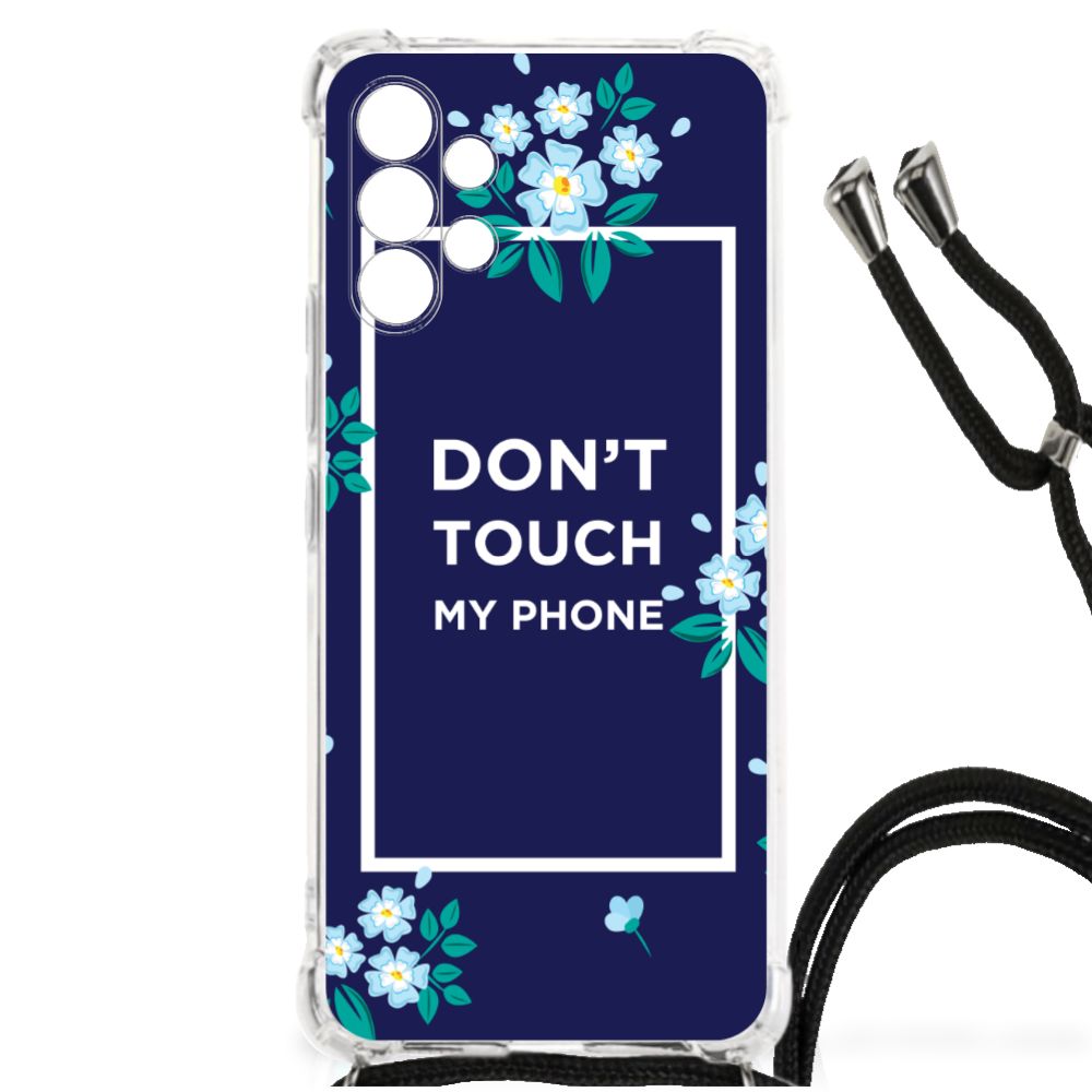 Samsung Galaxy A13 4G Anti Shock Case Flowers Blue DTMP B2C Telecom