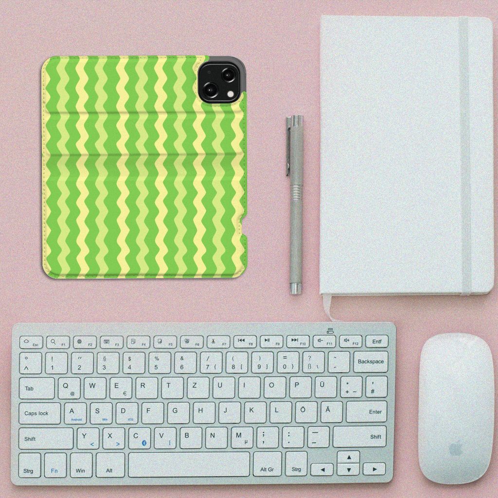 iPhone 13 Hoesje met Magneet Waves Green