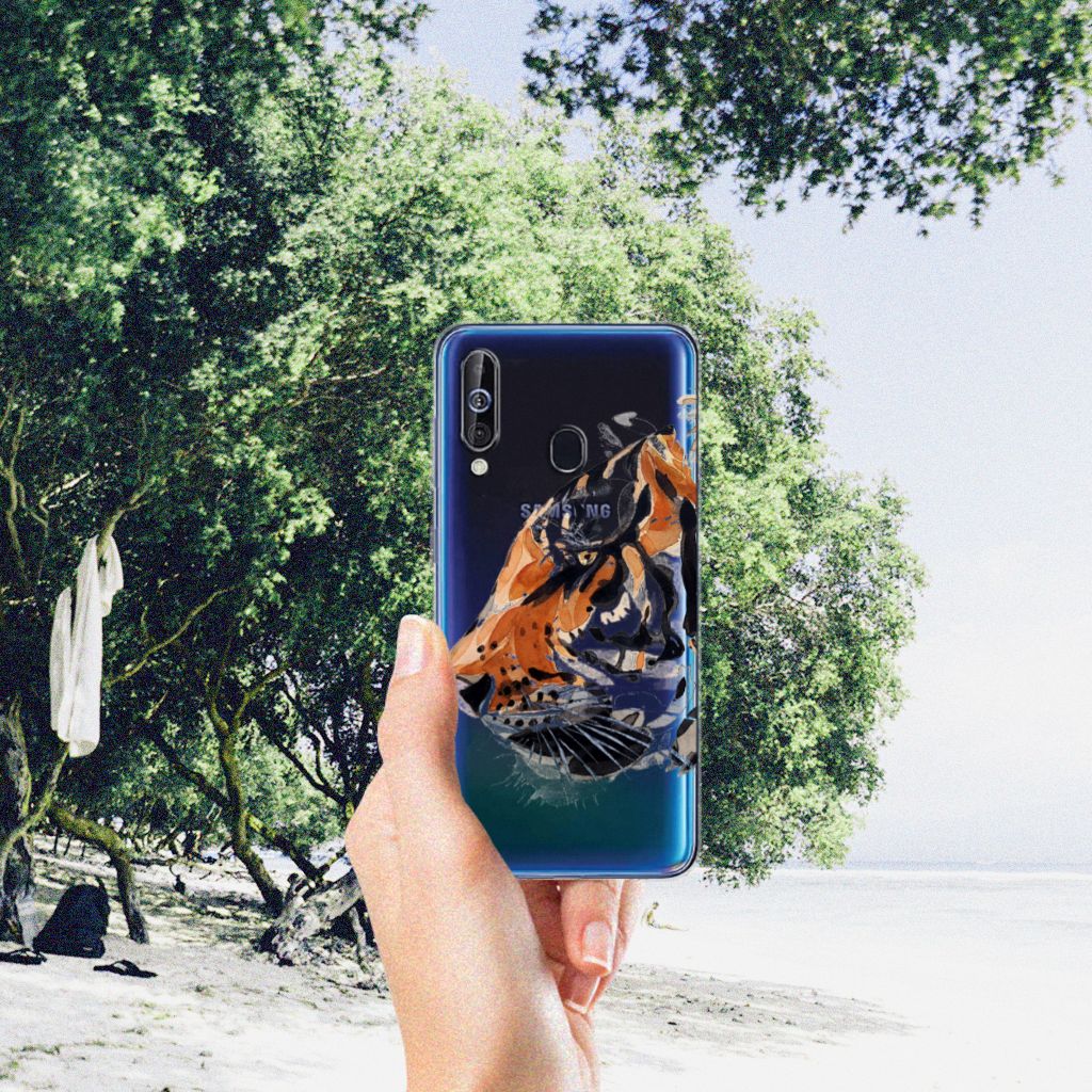 Hoesje maken Samsung Galaxy A60 Watercolor Tiger
