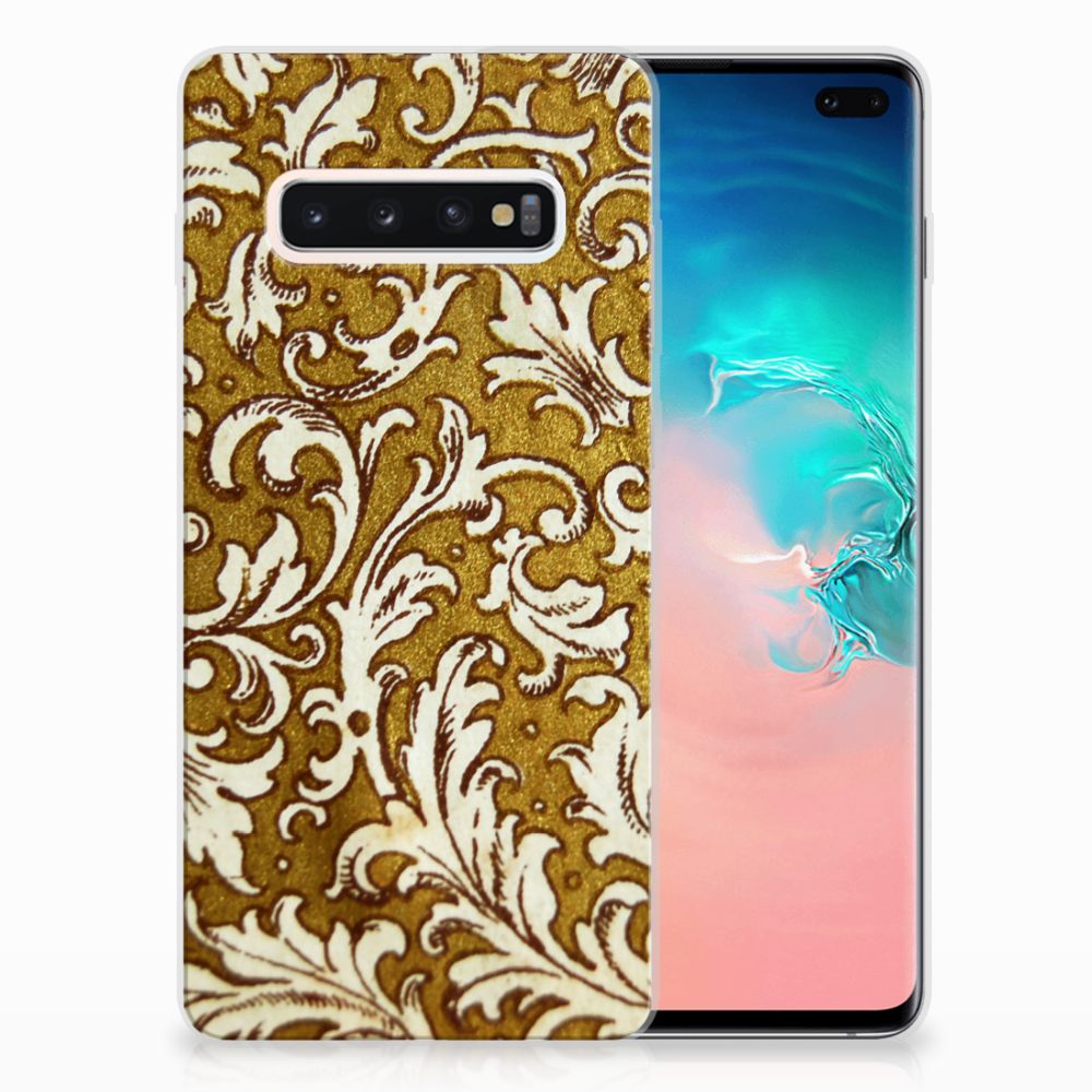 Siliconen Hoesje Samsung Galaxy S10 Plus Barok Goud