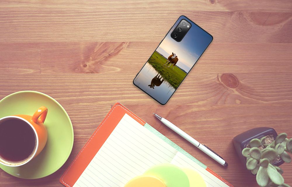Samsung Galaxy S20 FE Dierenprint Telefoonhoesje Koe B2C Telecom