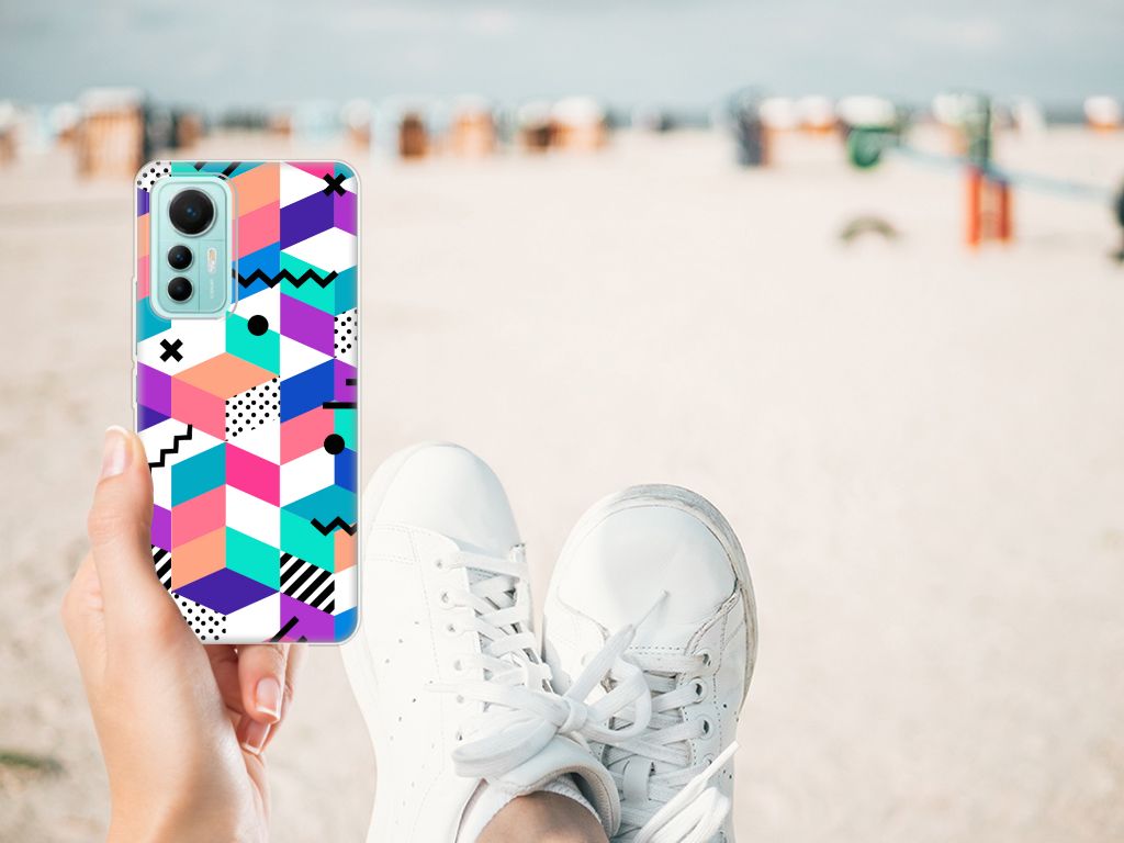 Xiaomi 12 Lite TPU Hoesje Blokken Kleurrijk B2C Telecom