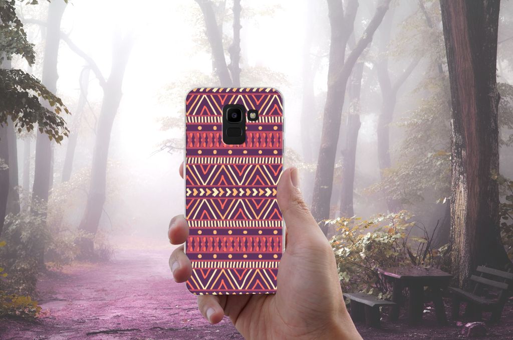 Samsung Galaxy J6 2018 TPU bumper Aztec Paars