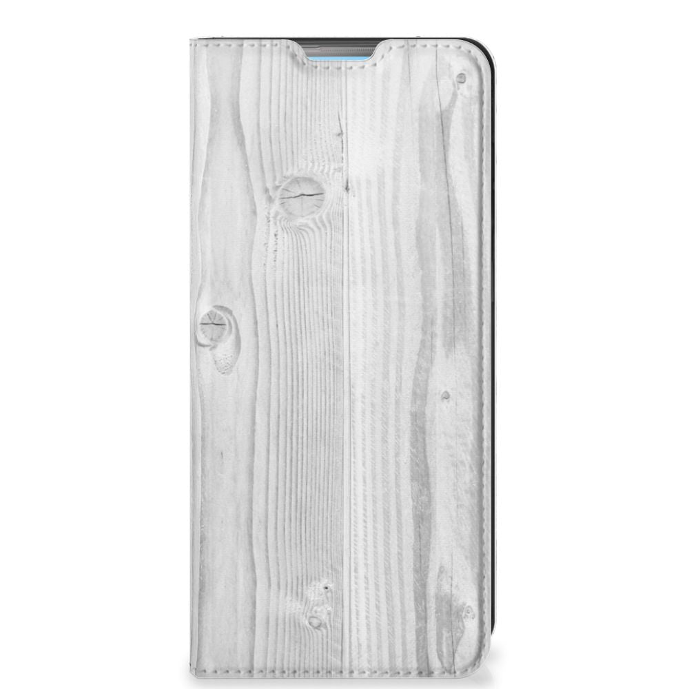OPPO A74 4G Book Wallet Case White Wood - B2C Telecom