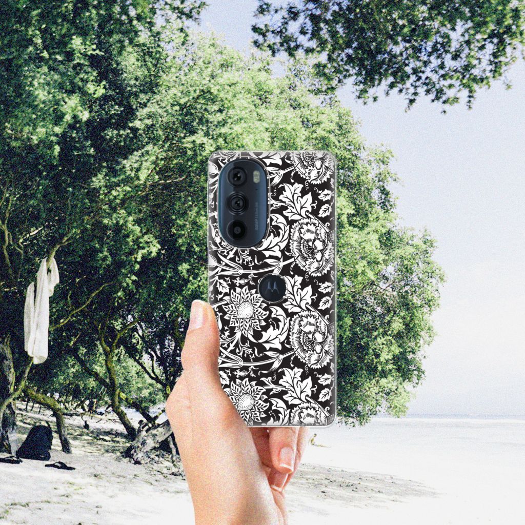 Motorola Edge 30 Pro TPU Case Black Flowers B2C Telecom