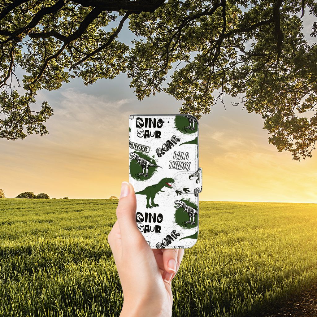 Telefoonhoesje met Pasjes voor Apple iPhone 13 Dinosaurus