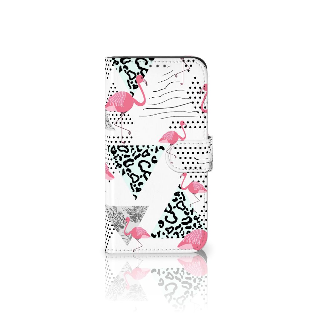 Samsung Galaxy Xcover 5 Telefoonhoesje met Pasjes Flamingo Triangle