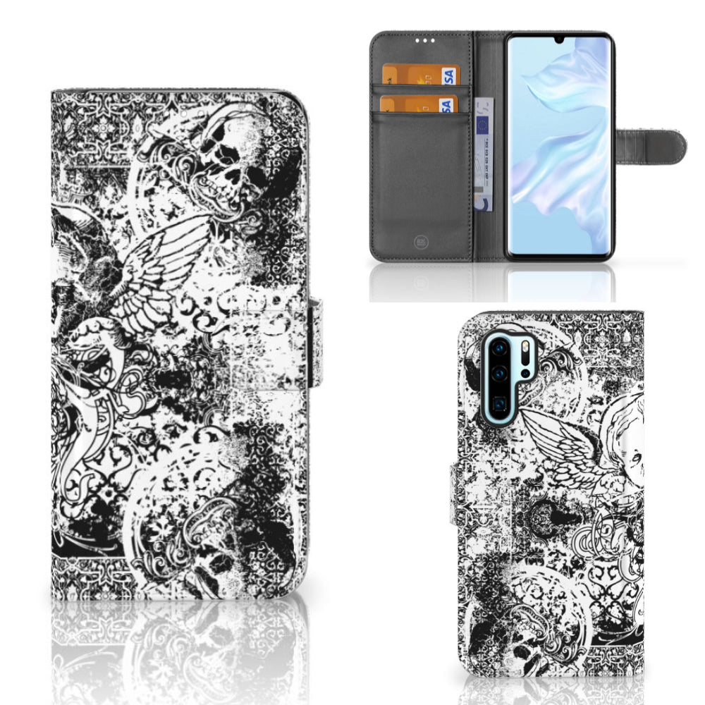 Telefoonhoesje met Naam Huawei P30 Pro Skulls Angel