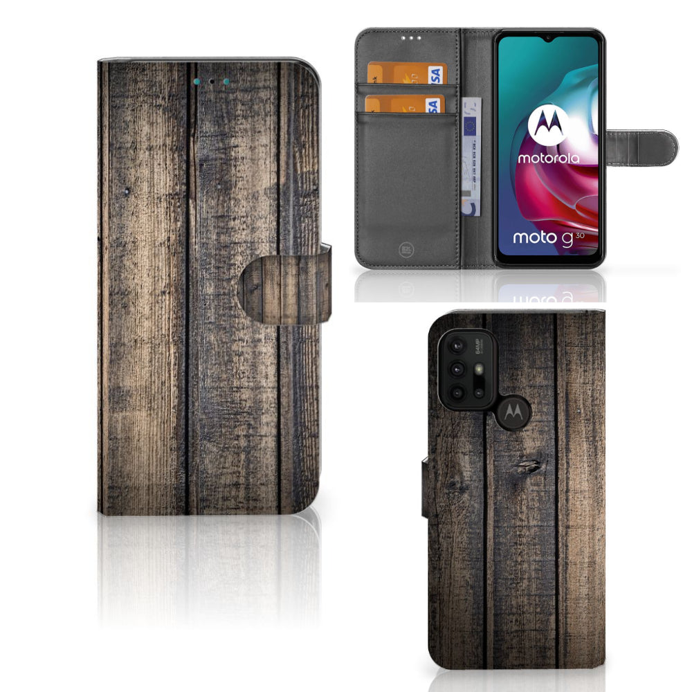 Motorola Moto G10 | G20 | G30 Book Style Case Steigerhout