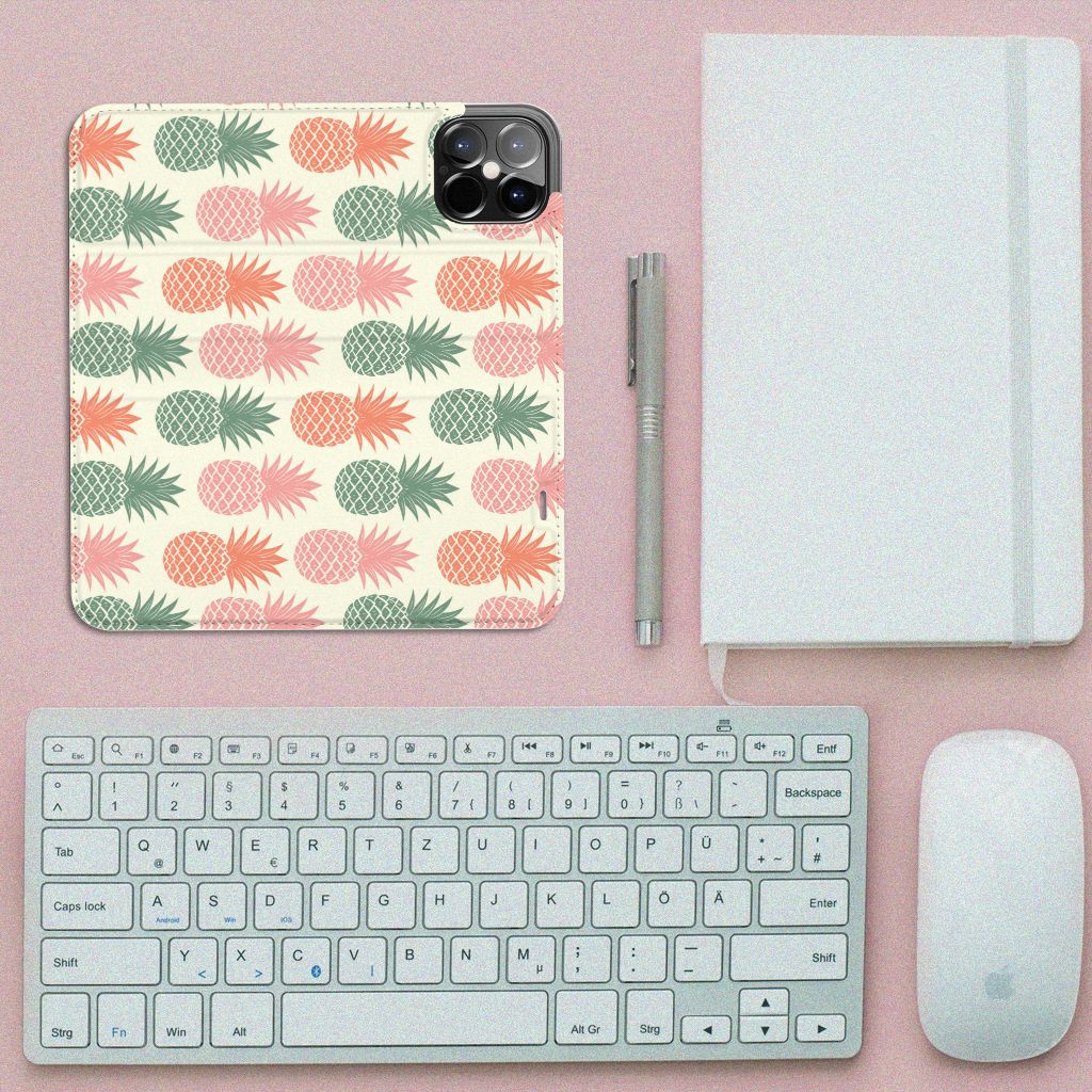 iPhone 12 Pro Max Flip Style Cover Ananas - B2C Telecom