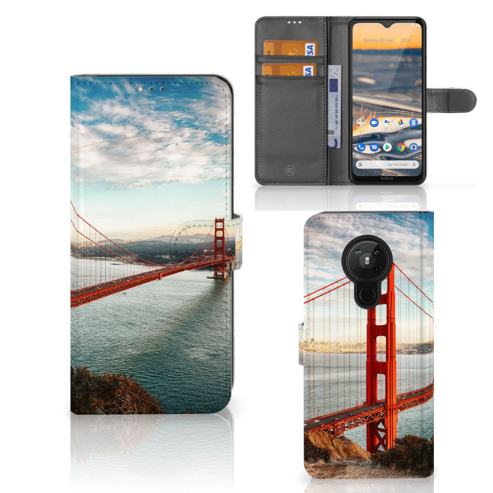 Nokia 5.3 Flip Cover Golden Gate Bridge