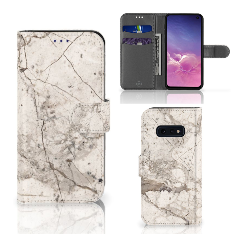 Samsung Galaxy S10e Bookcase Marmer Beige