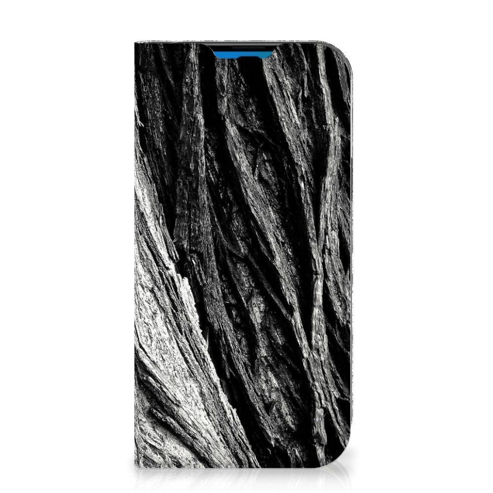 Book Wallet Case iPhone 14 Pro Boomschors Grijs - B2C Telecom