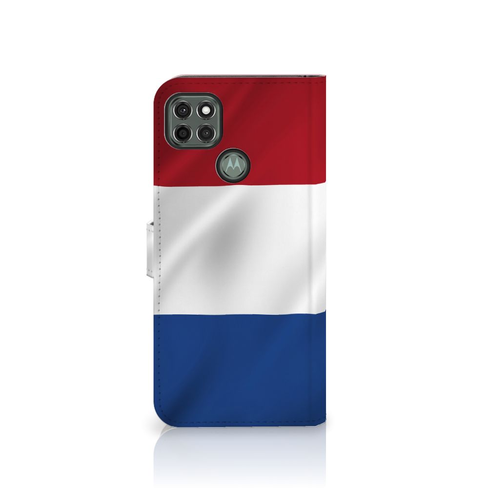 Motorola Moto G9 Power Bookstyle Case Nederlandse Vlag met artistiek design van de Nederlandse vlag.