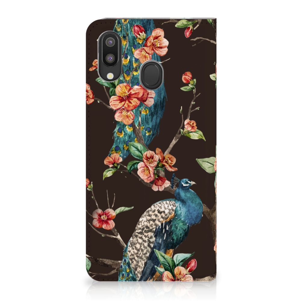 Samsung Galaxy M20 Hoesje maken Pauw met Bloemen